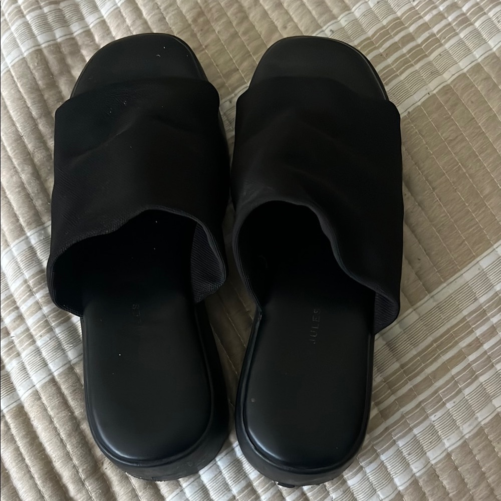 Black Slide Sandals